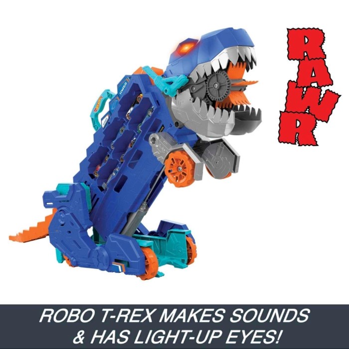 hot wheels ultimate hauler t-rex transporter diecast track set