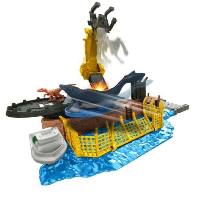 jurassic world dominion minis mosasaurus mayhem playset mattel
