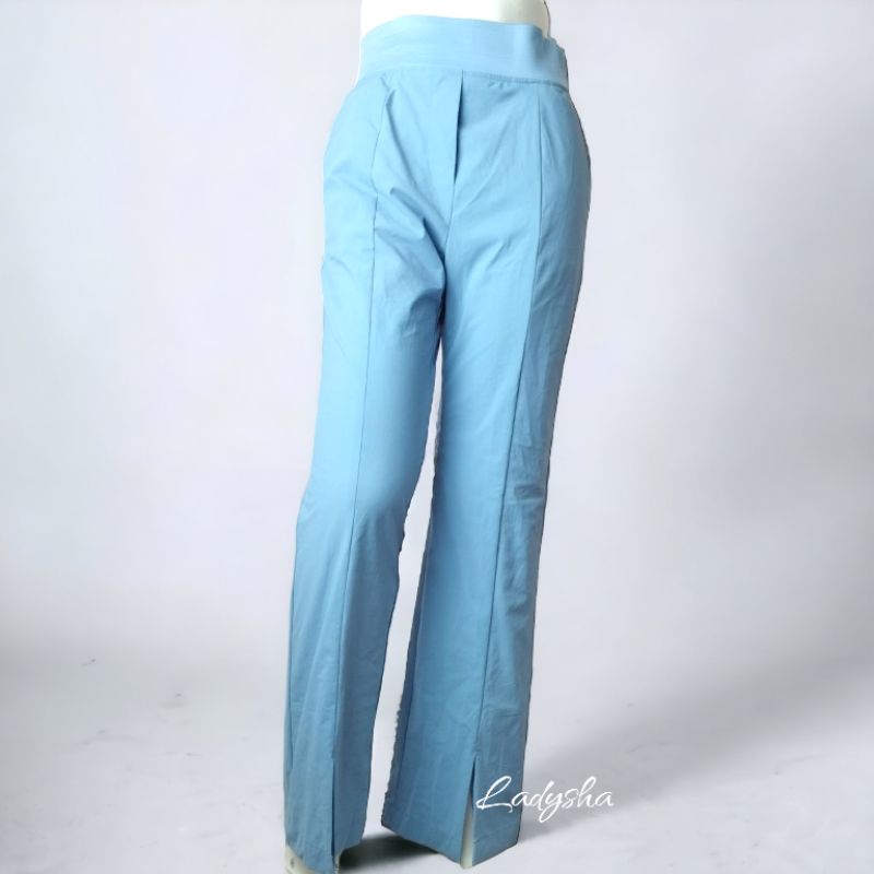 SONGZIO Women's Casual Pants Light Blue Celana Kasual Wanita