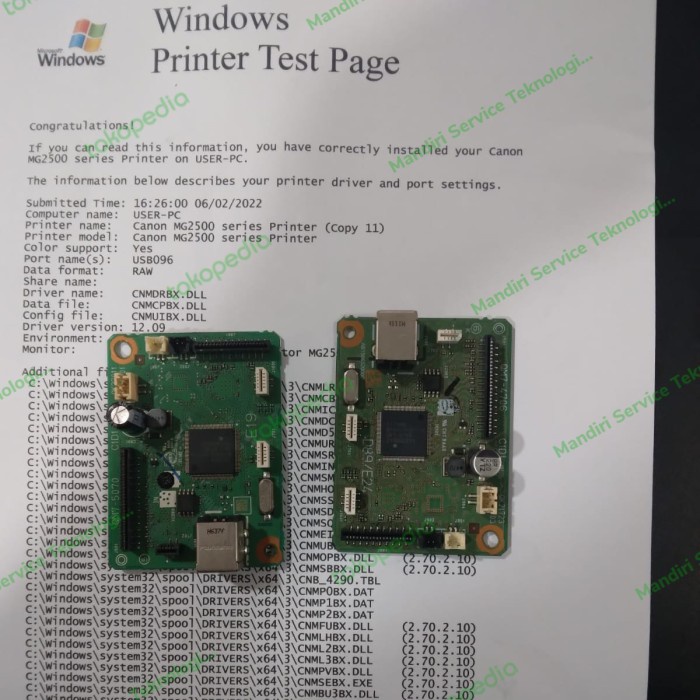 MAINBOARD PRINTER CANON MG2570S