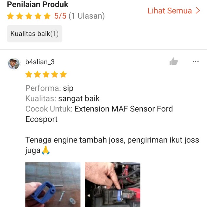 Maf Extension Ford Fiesta Efisiensi Bbm