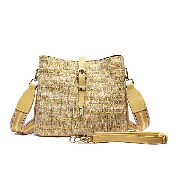 HANA Eloise Sling Tweed Bag M3004-C - Yellow ORIGINAL 100%