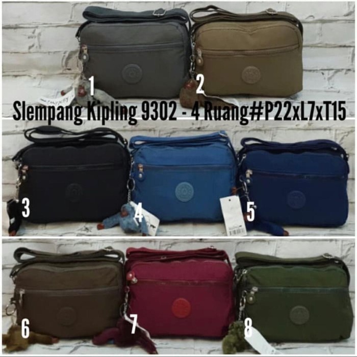 TAS SELEMPANG KIPLING IMPORT 3 RUANG/TAS SLEMPANG/1162 ORIGINAL 100%