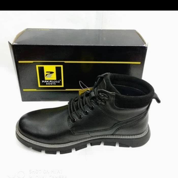 SEPATU KULIT PAKALOLO BOOTS N08191 HITAM SEPATU BOOTS PRIA ORIGINAL ORIGINAL