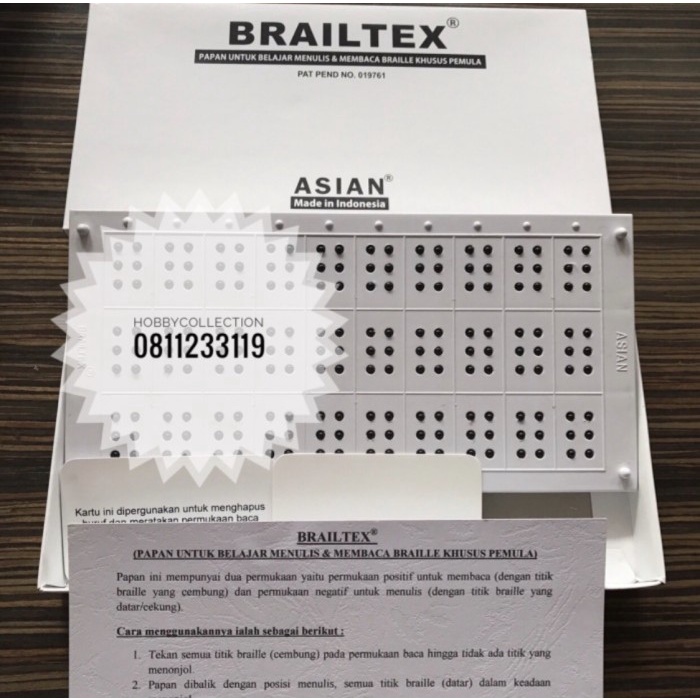 

Promo Brailtex Tuna Netra Papan Belajar Menulis Membaca