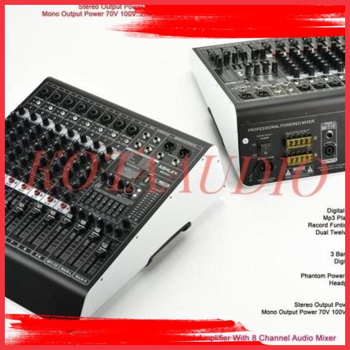 (koau) power mixer ashley m8500+ / m 8500+ 8channel original m8500 plus