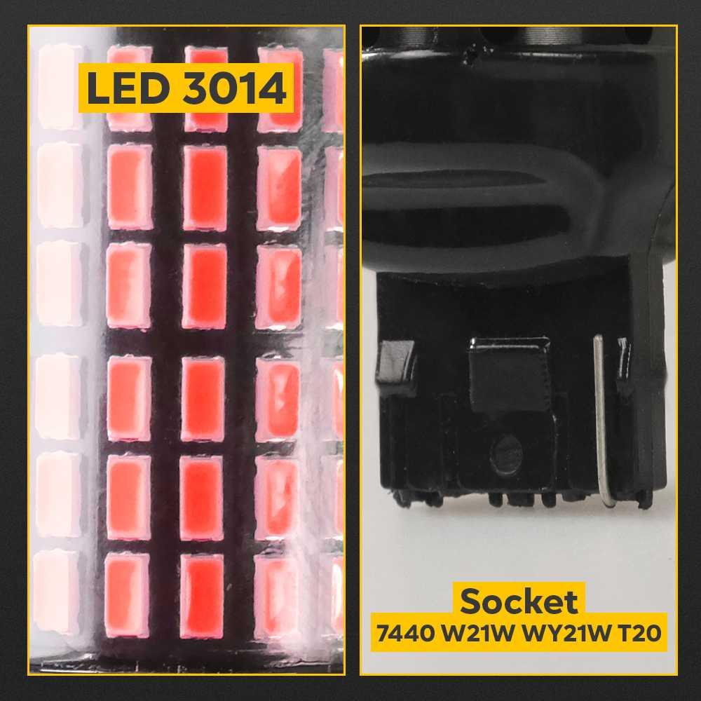 Lampu Sein Mobil LED Cross Flow 3014 SMD 7440 1 PCS - 3014