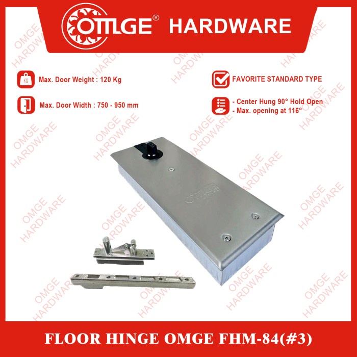 [New Ori] Floor Hinge/Engsel Lantai Tanam Omge Fhm-84 #3 Berkualitas