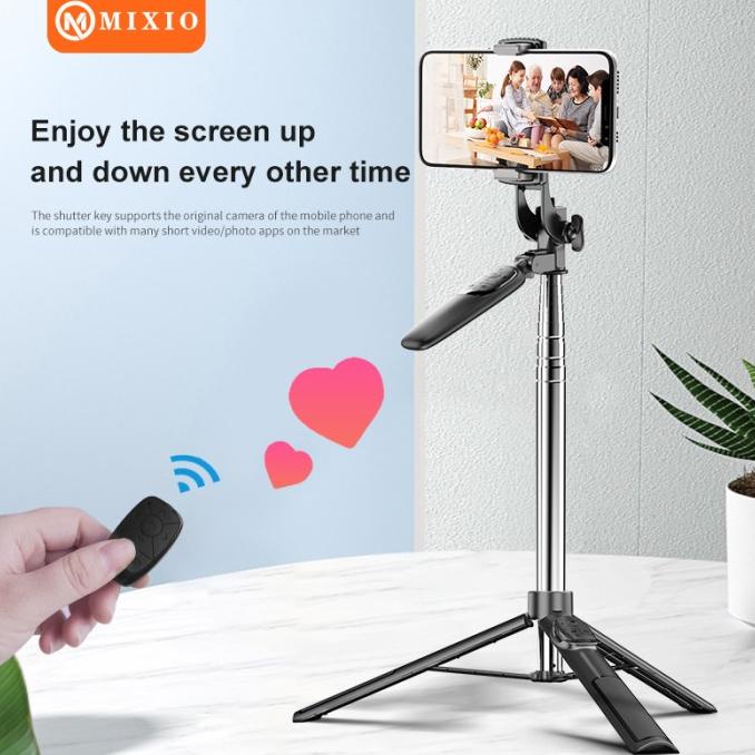 MIXIO A36 - 160CM Tongsis Bluetooth Selfie Stick Tripod with Remote