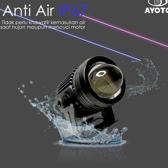 Lampu Tembak Ayoto Original D2 Laser F02 Putih - Kuning Mobil Motor