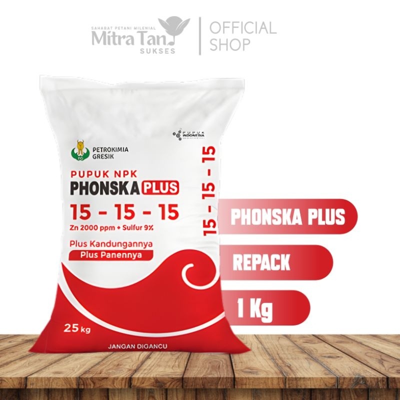PHONSKA PLUS NPK 15-15-15 - Repack 1Kg