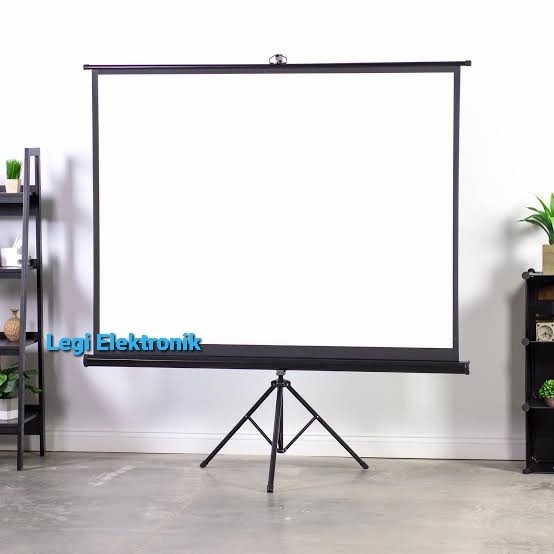 Hawas Screen Projector Tripod 120" - Layar Proyektor Pake Kaki 120" Inch