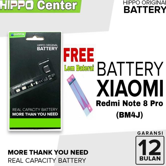 Baterai Hippo Xiaomi Redmi Note 8 Pro Hippo baterai BM4J