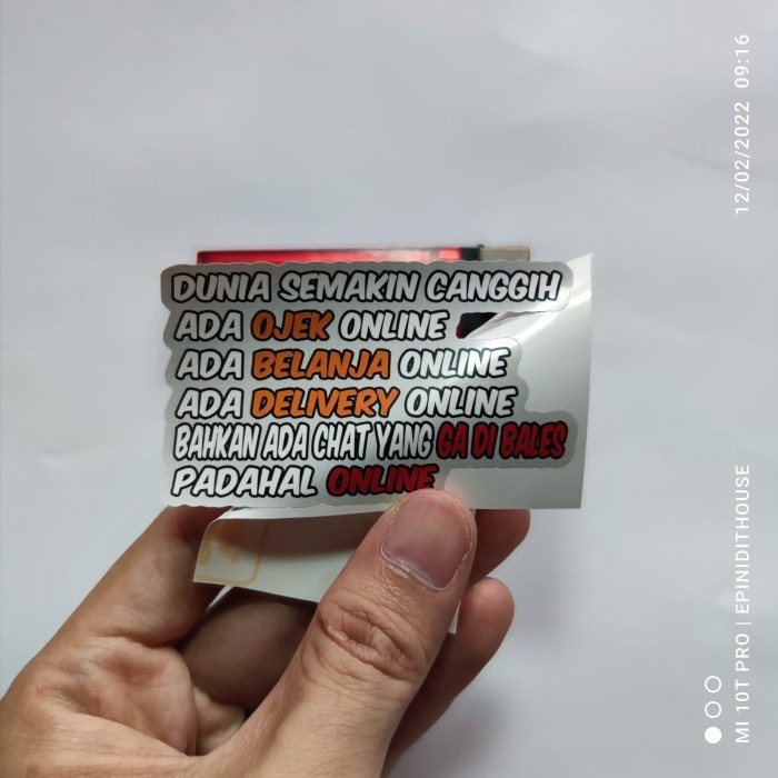 

Terlaris - Stiker Dunia Canggih Chat Humor Lucu Viral Nyentrik Meme Motor Helm HP