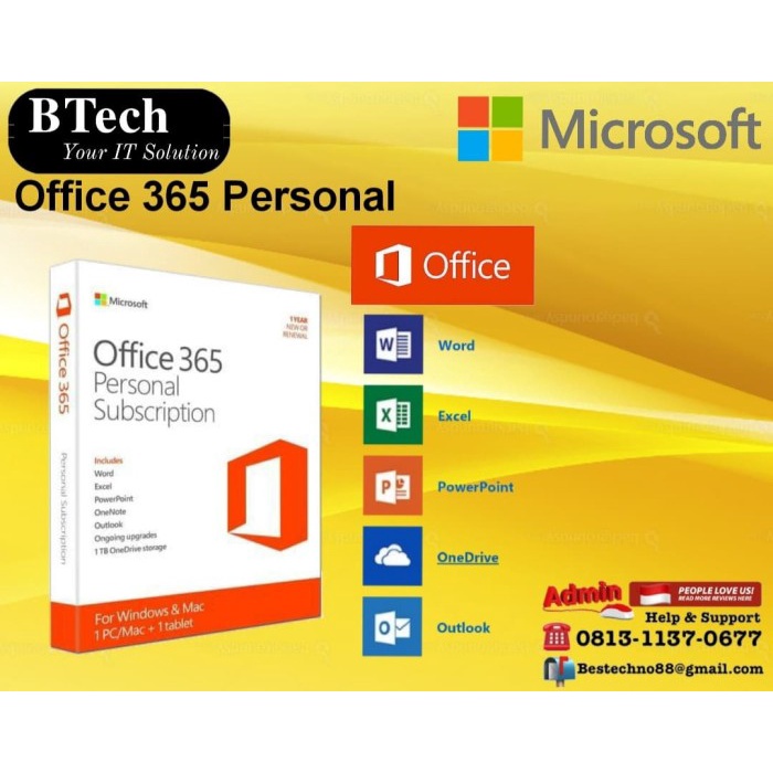 Microsoft Office 365 Personal Original License ( 2User )