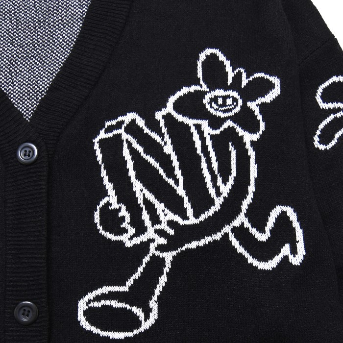 Nrdn Clothing Sweater Cardigan Cardi Knit Flower