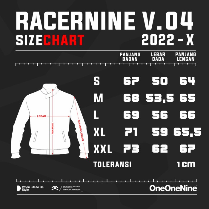 Jacket Racernine Loud Rider Navy Red Series Ksr Oneonenine