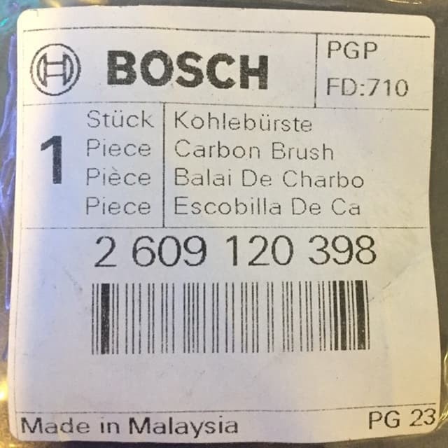carbon brush mesin serut kayu/ketam/planner Bosch GHO 10 - 82 -Lulas G