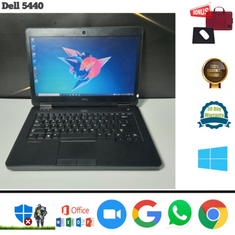 Laptop Dell E5440 Core i5 Gen 4 Ram 8gb SSD 256gb Win 10 pro 64 bit - Siap Pakai