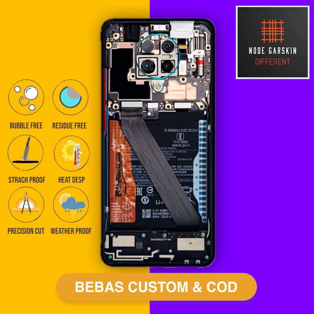 Garskin Skin Poco F2 Pro Fullbody Atau Backonly teardown mesin  - Vinyl Protector