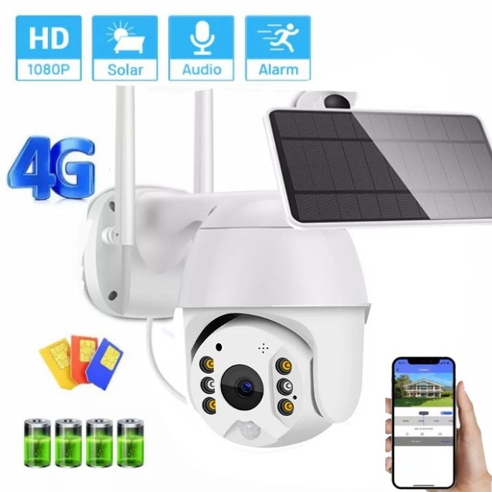 CCTV GSM 4G Solar Cell Kamera CCTV Solar Panel Simcard