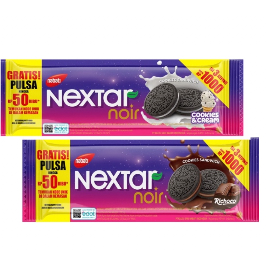 

[Grosir!!] Nabati Nextar Noir 1 Dus Isi 120Pcs - Grosir Biskuit Termur