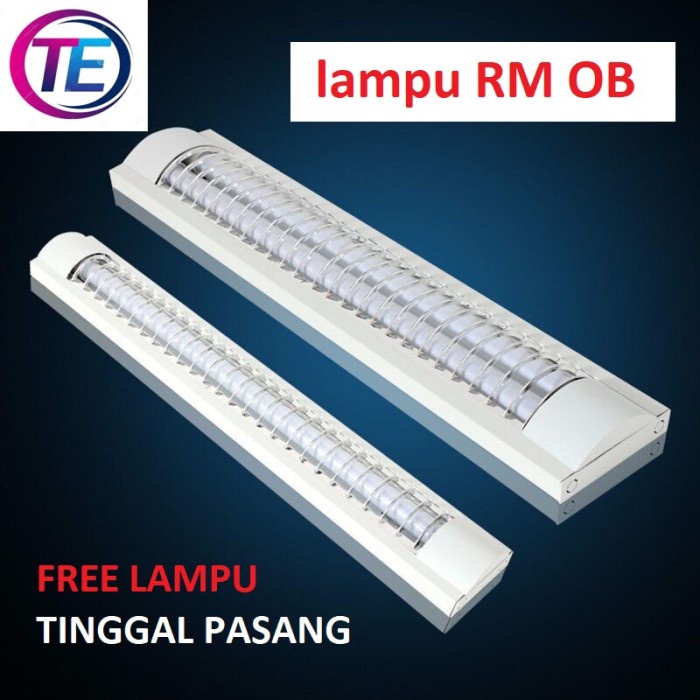 Promo Kap Lampu Rm Tl Komplite 1 Set Lampu Led / Lampu Neon Outbow 2X20 1X40