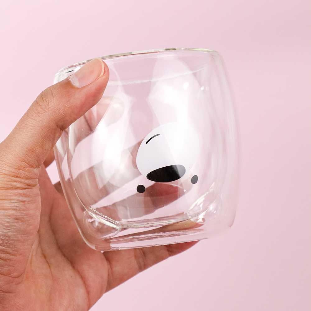 Gelas Mug Animal Double Wall Glass - C8784