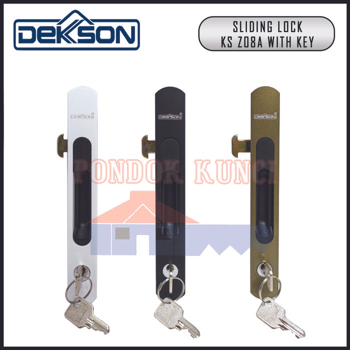 TARIKAN KUNCI HANDLE PINTU JENDELA SLIDING GESER DEKSON Z08A WITH KEY