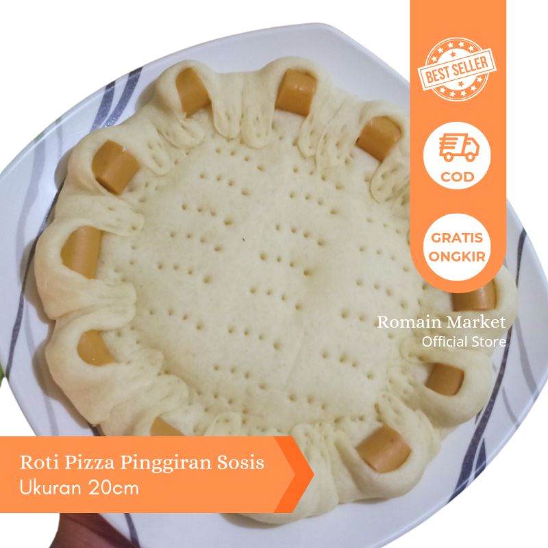 

Roti Pizza Pinggiran Topping Sosis 1pcs uk 20cm - Adonan Pizza Minimal Pembelian 3pcs - Pizza dough ukuran 20cm - dough pizza - ROTI PIZZA - BASE PIZZA - PIZZA FROZEN