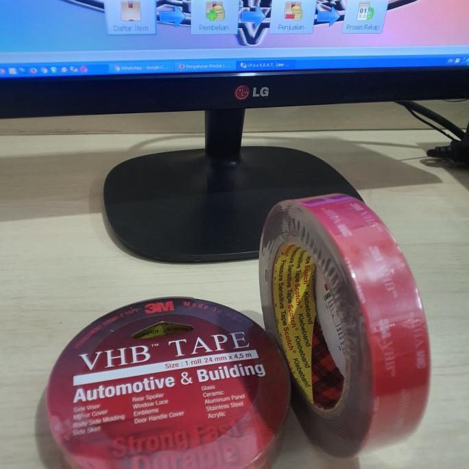 

Double Tape 3M VHB Original 24mm x 4.5Mtr Super kuat ,