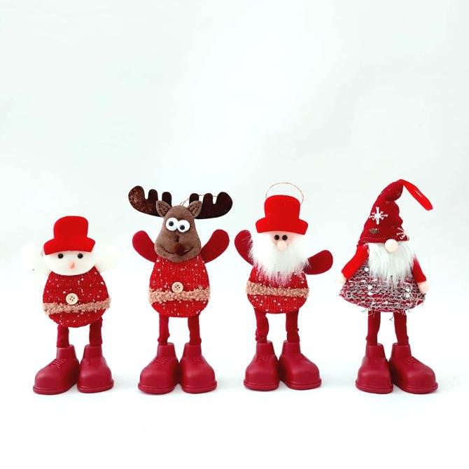 

Boneka Santa Berdiri Kado Natal Unik Pajangan Snowman Rusa Gnome Murah Original