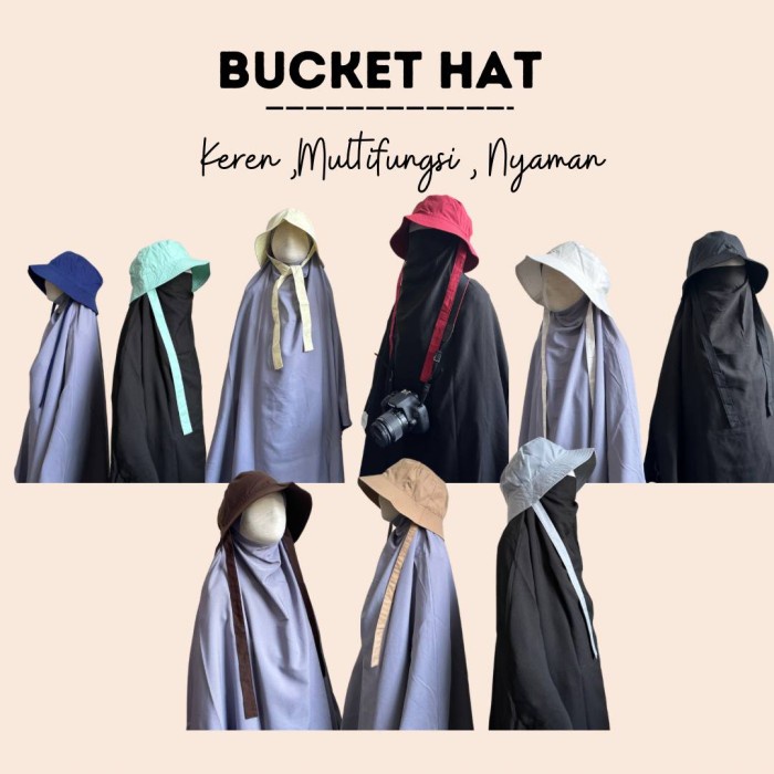 TOPI MUSLIMAH TOPI POLOS TOPI TALI BY KHUMAIRA SYARI