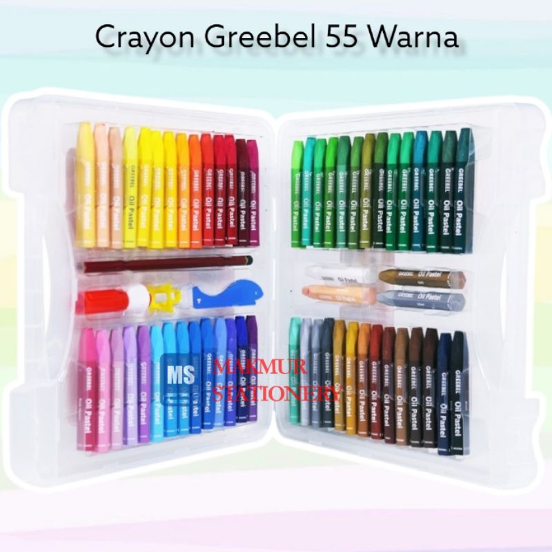 

Crayon / Kerayon Greebel 55 Warna Oil Pastel