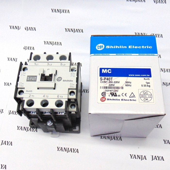 [New] Shihlin S-P40T 50A 22Kw 220V/Kontaktor 3Phase 50A 22Kw Shihlin Berkualitas