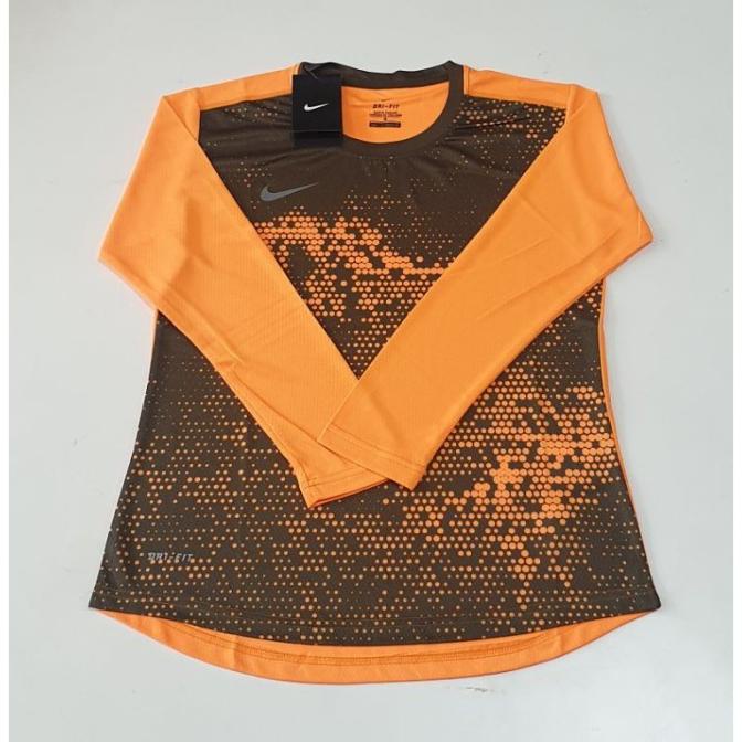 Terbaru NIKE - Baju Senam Lengan Panjang Wanita Lari Gym Kaos Olahraga