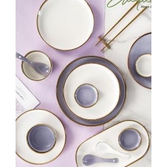 ST LILAC GOLD DINING SET 9 PCS / SET PIRING MANGKOK ALAT MAKAN KERAMIK FIRASANI5