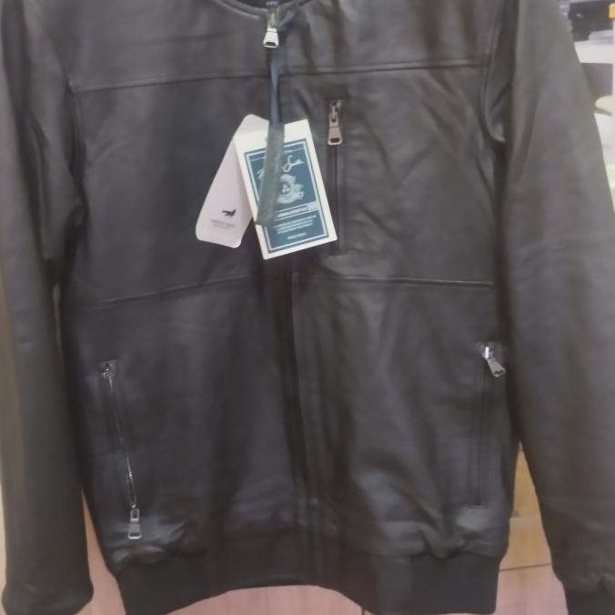JAKET ANDREW SMITH BOMBER  LEATHER FULL KULIT ORIGINAL SIZE M ARDISITUMORANG88