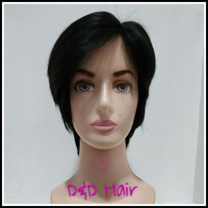 Wig Hair Pendek - 100 Rambut Asli - Premium