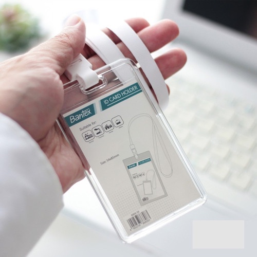 

CVK BANTEX TRANSPARENT ID CARD HOLDER LANYARD TEMPAT KARTU NAMA TRANSPARAN - BENING TEGAK NRD