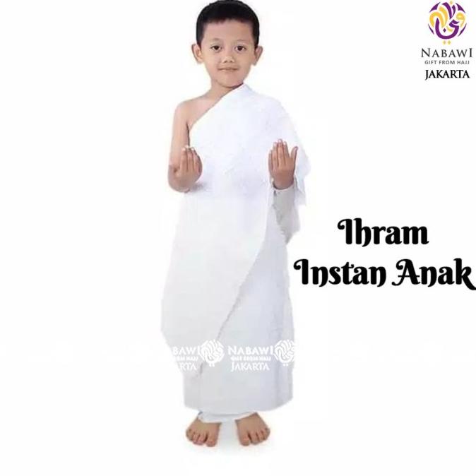 Kain Ihrom Anak Laki Laki Instan Baju Ihram Manasik Haji Anak SD