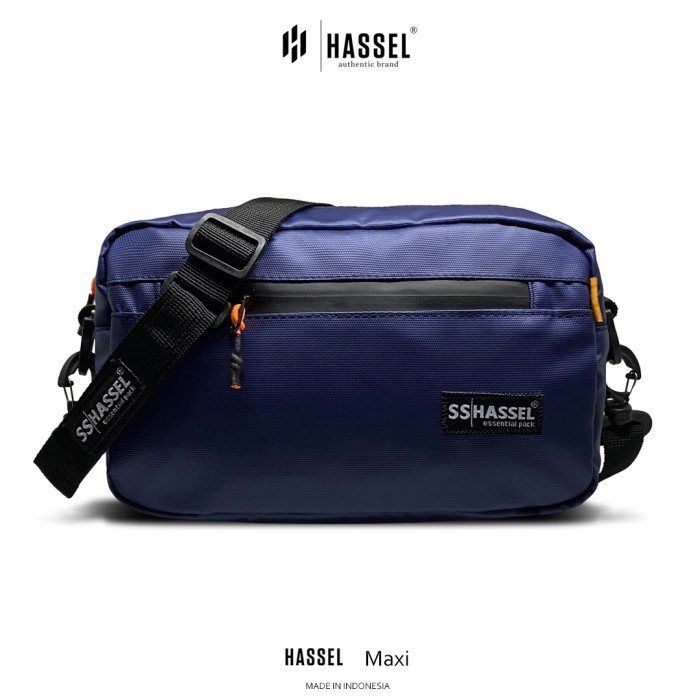 tas selempang pria Tas Selempang Pria Hassel Maxi / Tas Pouch / Tas Slingbag Waterproof - Navy Blue(