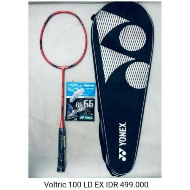Free Pasang Raket Yonex Voltric 100Ld 100 Ld(Red/Gold)+Yonex Bg66 Ori Terpopuler