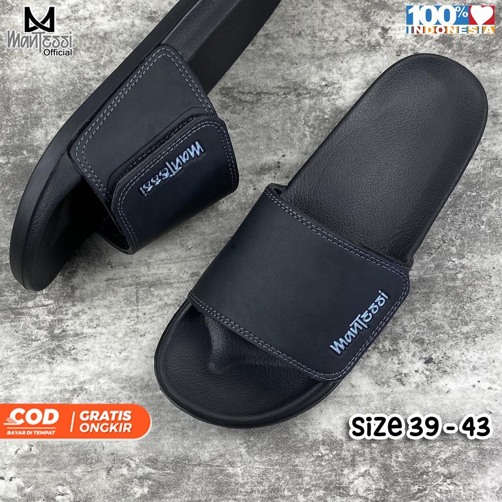 12.12 Big Sale Mantessi Sandal Slop Pria & Wanita Sandal Selop Kretek Coklat Original