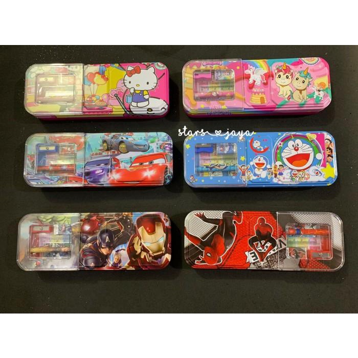 

Kotak Pensil Anak Set, Kaleng Pensil Karakter Anak Susun 017