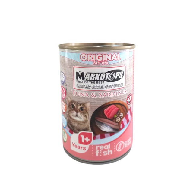 Markotop Kaleng Tuna With Sarden 400 Gr - Pakan Kucing