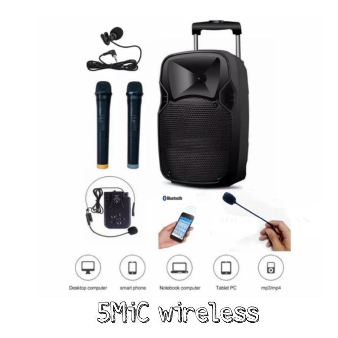 aiwa bluetooth speaker meeting 15 inch pengajian portable trolley roda