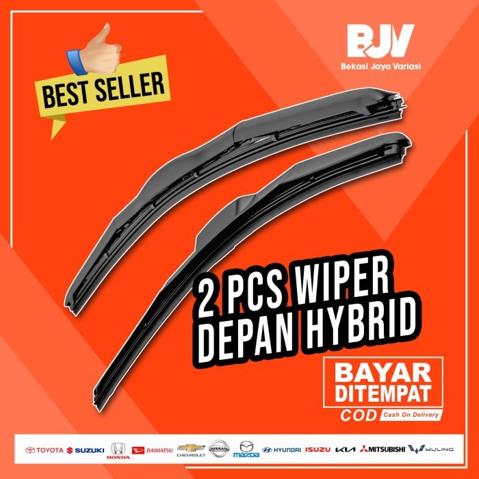 Wiper Model Hybrid Toyota Sienta Clear Frameless Mobil 1Set 2Pcs