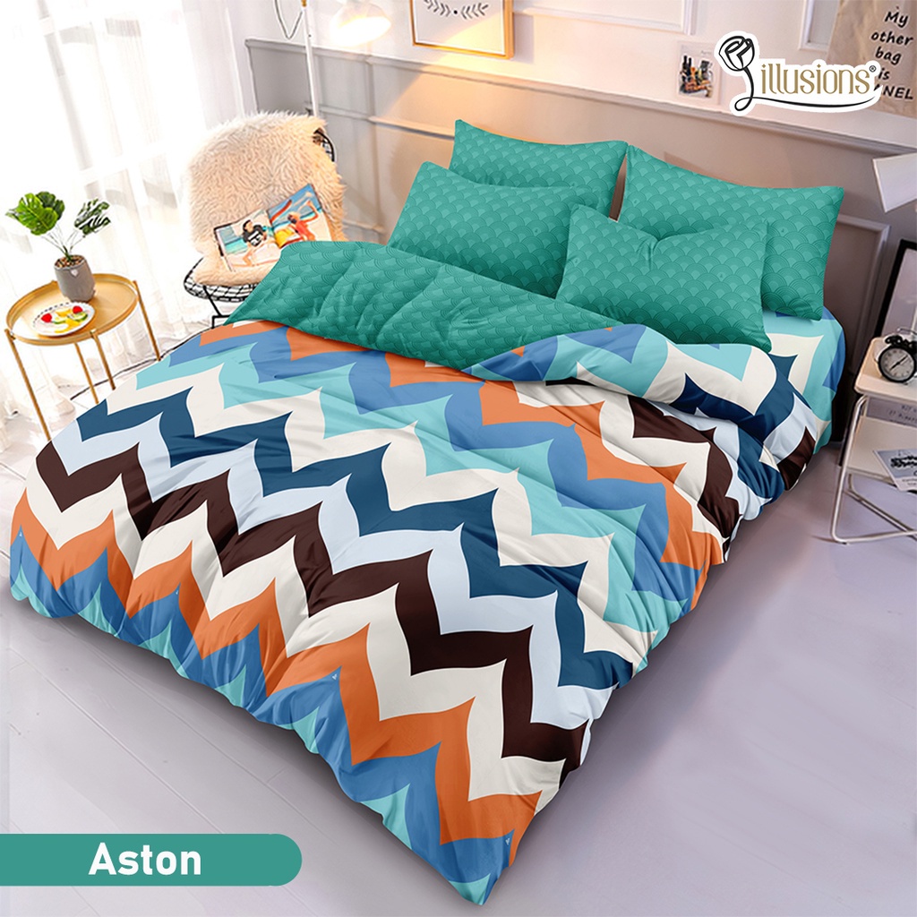 Illusions - Bed Cover Set King 180X200 Tinggi 20 Fitted - Aston