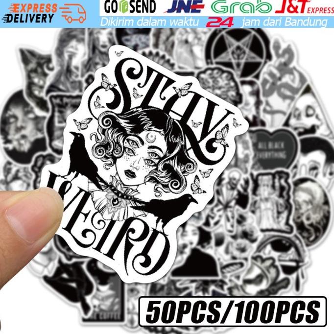 

TERLARIS Sticker Bomb Music Punk Gothic Art Stiker For Laptop Cangkir Motor Dll